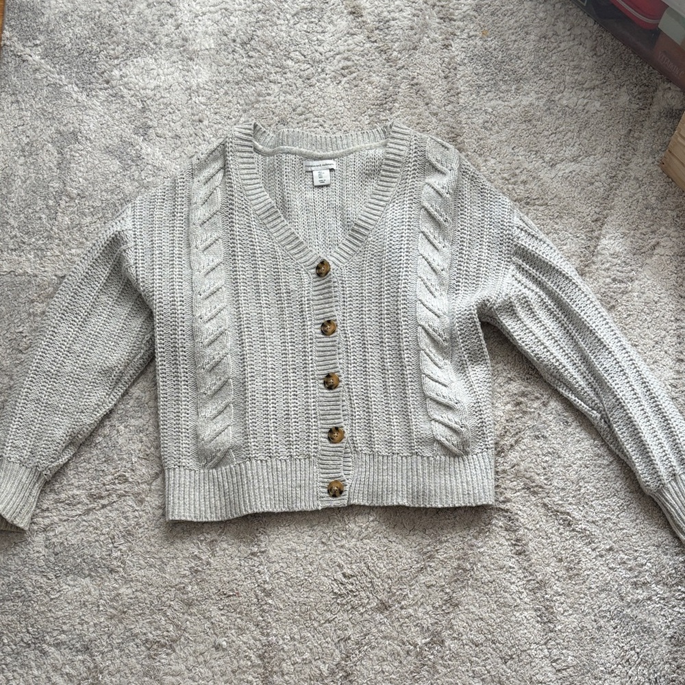 cupcakes & cashmere Cream Cable Knit Cardigan